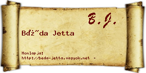 Béda Jetta névjegykártya